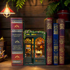 Owl Bookstore DIY Book Nook bookshelf decor with LED lighting