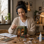 Owl Bookstore DIY Book Nook Kit with LED
