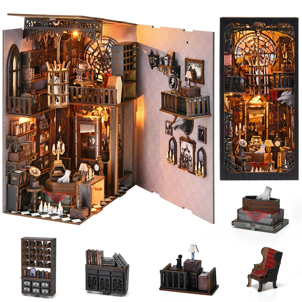 Dark Manor DIY Book Nook Kit with LED
