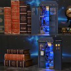 Midnight Telephone Booth DIY Book Nook Kit with LED