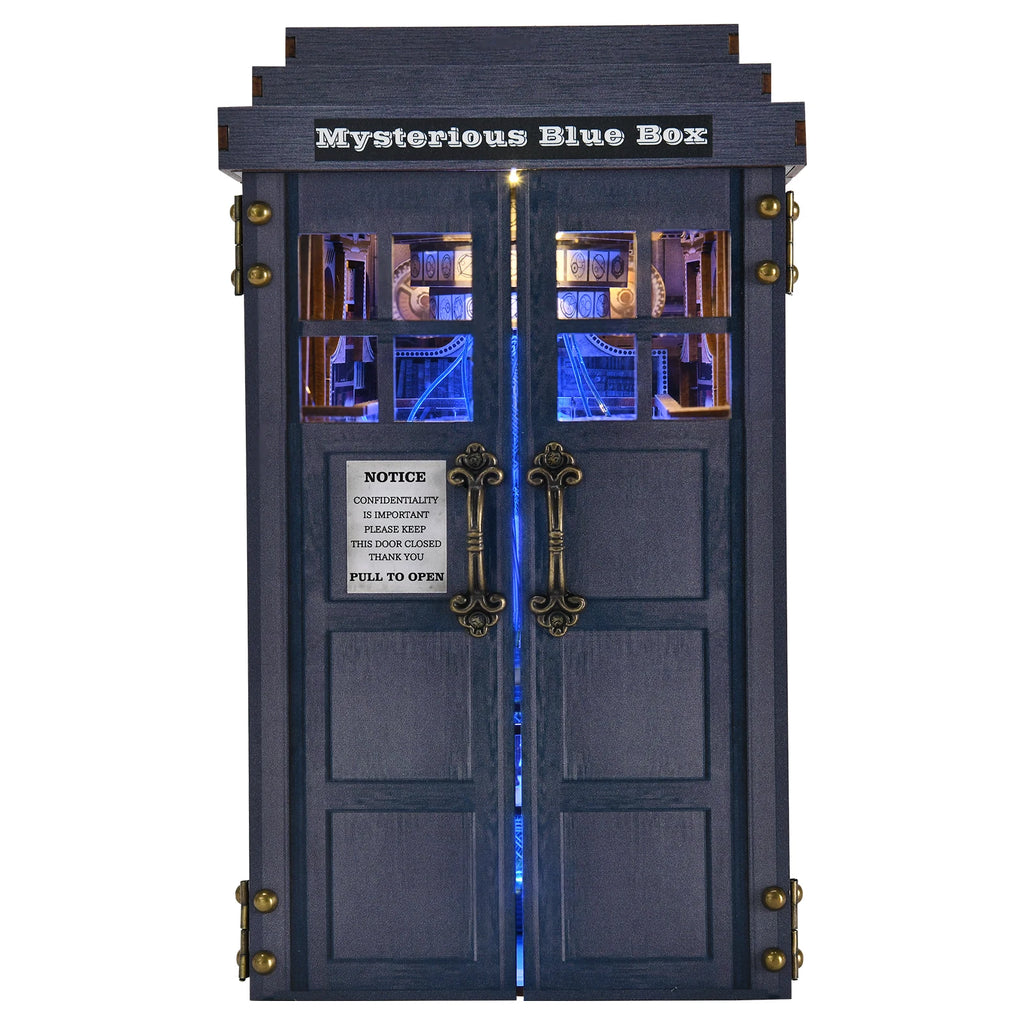 Midnight Telephone Booth DIY Book Nook Kit with LED