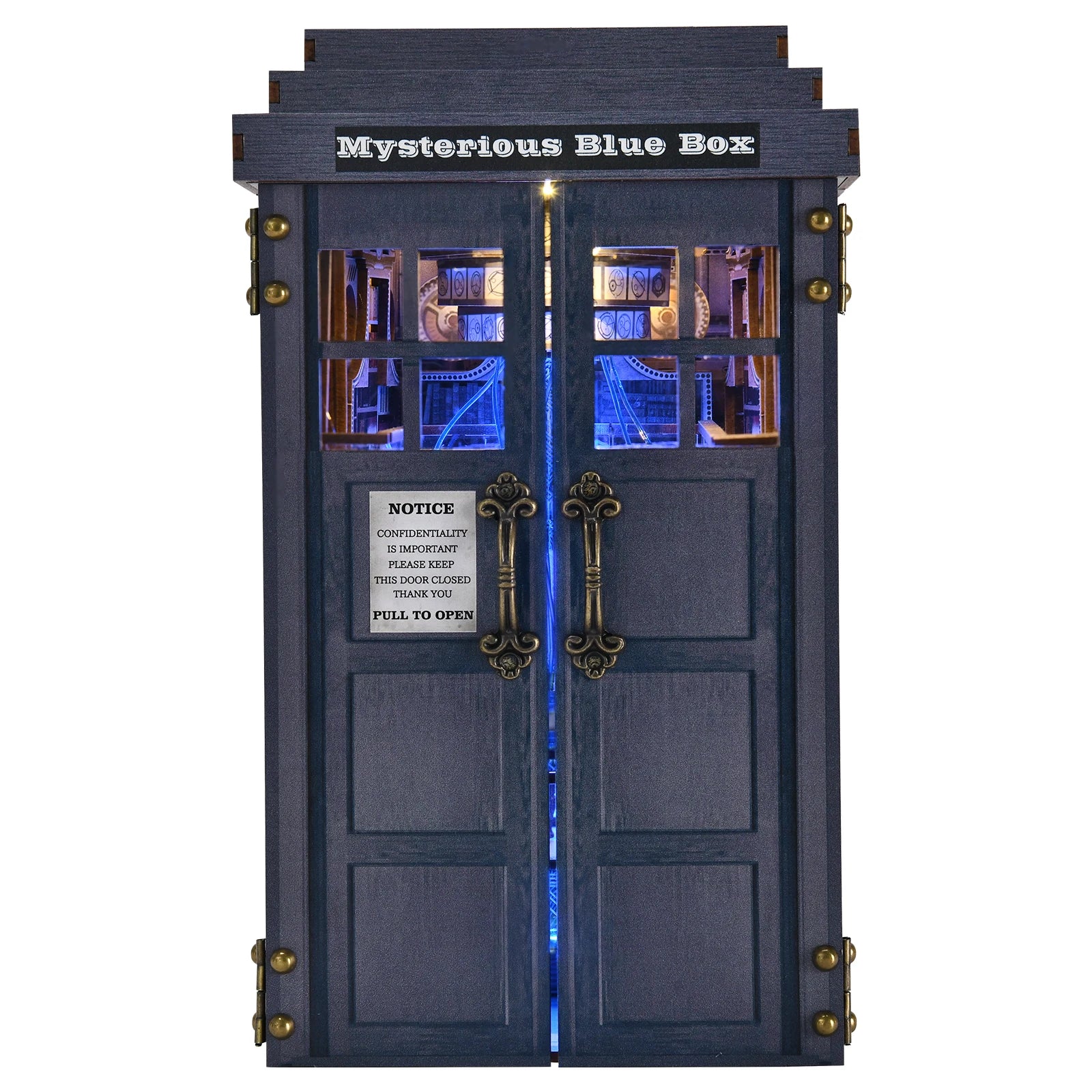 Midnight Telephone Booth DIY Book Nook Kit with LED