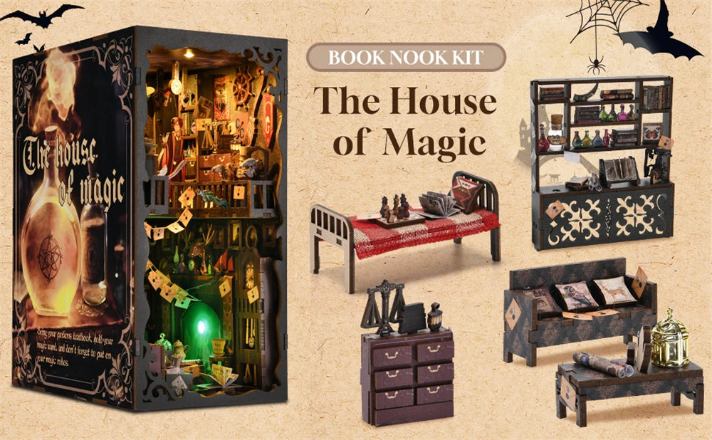 Magic House – DIY Book Nook Kit  LED